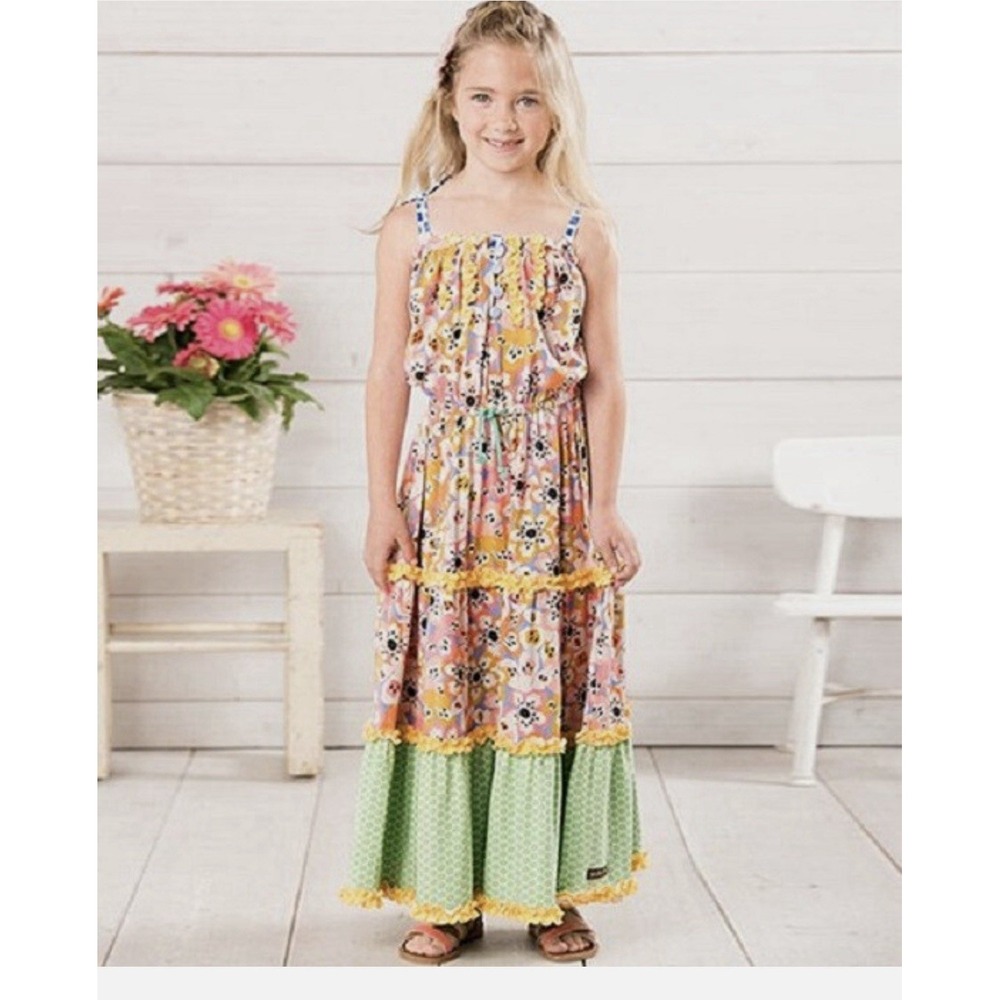 Matilda Jane Tell Me More Floral Maxi Dress The Adventure Begins Girls size 8 - Picture 2 of 15